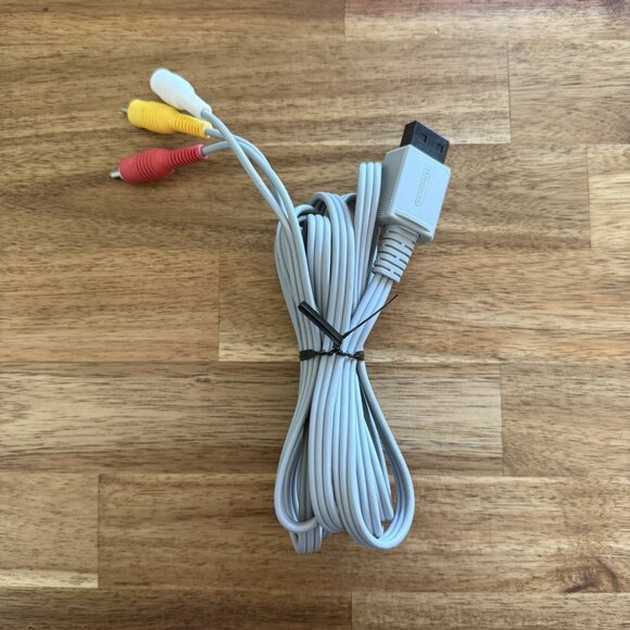 OEM AUTHENTIC Nintendo Wii Wii U RCA AV VIDEO COMPOSITE CABLE RVL-009 - Picture 1 of 6